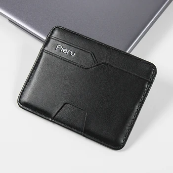 ארנק עור אשראי מחזיק התעודה נשים גברים דק כרטיס ביקור בארנק האופנה יצירתי דק שקית אחסון 10.3x8.1x0.5cm