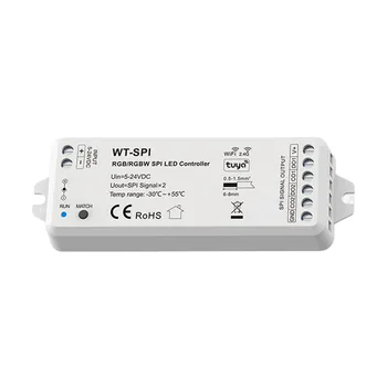 WT-SPI 2.4 G RF wireless RGB/RGBW LED הרצועה בקר SPI אות פלט Tuya האפליקציה הקול בקר RGB/RGBW led הרצועה DC5-24V