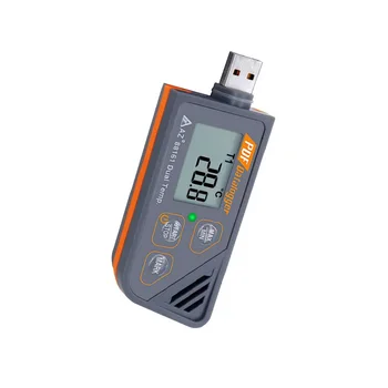 AZ88161 טמפרטורה כפול נתונים מסוג USB התחברות להתקן/Temp מקליט עם בדיקה EN12830 ו-RoHS תאימות