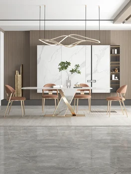 איטלקי, שולחן אוכל, כיסא שילוב נורדי אור פשוט יוקרה מודרנית האוכל הכיסא 2023 חדש שולחן האוכל