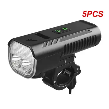 5PCS LED USB קדמי לאופניים פנס 8 מצבי כפול מתג אופניים אור 2 ב-1 ח 