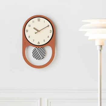 העיצוב החדש פשוט שעון קיר עץ השקט מודרני ייחודי שעוני קיר אמנות קוורץ אופנתי Kawaii המטוטלת Horloge עיצוב חדר חמוד
