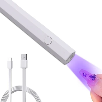 מיני נייל מנורה נייד פנס עט סוג UV אור מנורה לריפוי ג ' ל לק מקצועי USB ציפורניים מייבש עם 250mAh סוללה
