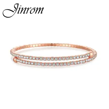 Jinrom S925 צמיד כסף של נשים אופנה יוקרה גבוהה פחמן יהלומים תכשיטים, צמיד מתוק צמיד לנשים מתנה