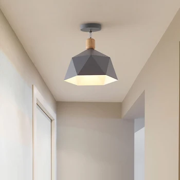 PHYVAL נורדי אורות התקרה מודרני הוביל מנורת תקרה מעץ מקורה מנורות חדר שינה מטבח סלון עיצוב תאורה תאורה