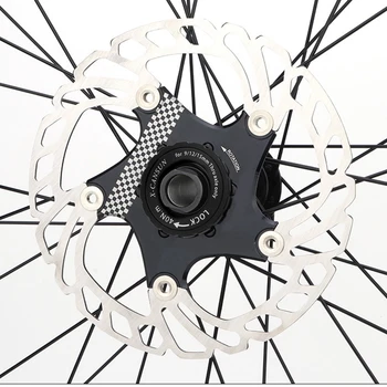 אופניים Centerlock סגסוגת אלומיניום הרוטור מנעול טבעת MTB מרכז המנעול מתאם לכסות התיכון מנעול דיסק כיסוי עבור 9 12 15mm דרך ציר