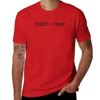 האמונה החדשה הוא גדול יותר מאשר הפחד טי-שירט ריקה חולצות טי-שירט קצרה mens בציר החולצות.
